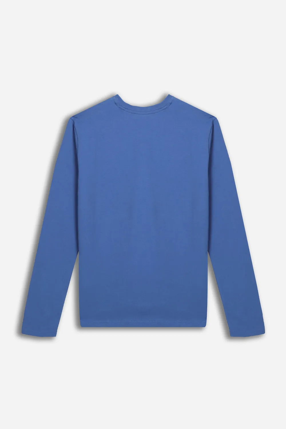 Sonny Bono T-Shirt Uomo Azzurra Manica Lunga Cotone