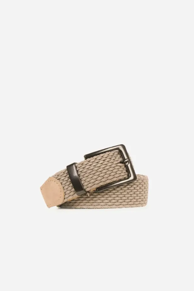 Sonny Bono Cintura Corda Elastica Beige Uomo