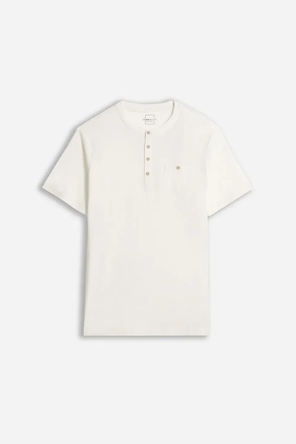 Sonny Bono Serafino T-shirt Slub Gesso con Taschino