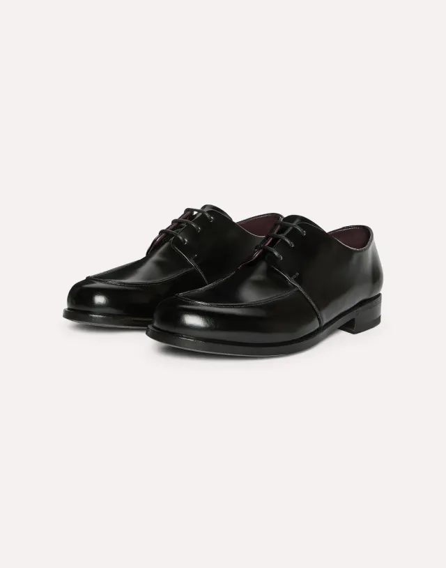 Lardini derby nero pelle toro 3 occhielli