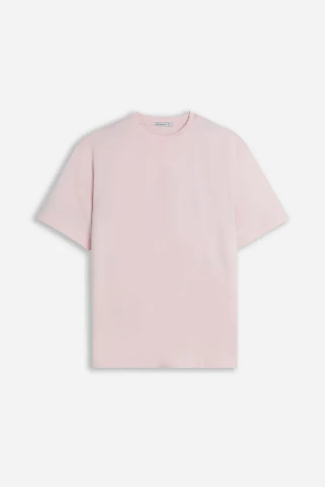 Sonny Bono Basic T-Shirt Girocollo Rosa con Dettaglio