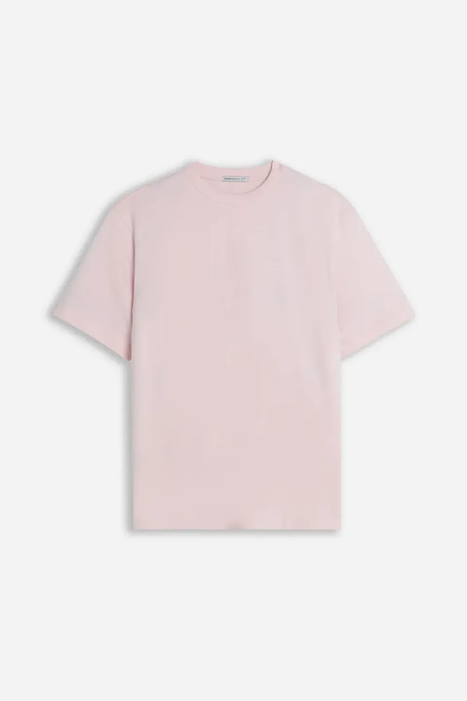 Sonny Bono Basic T-Shirt Girocollo Rosa con Dettaglio