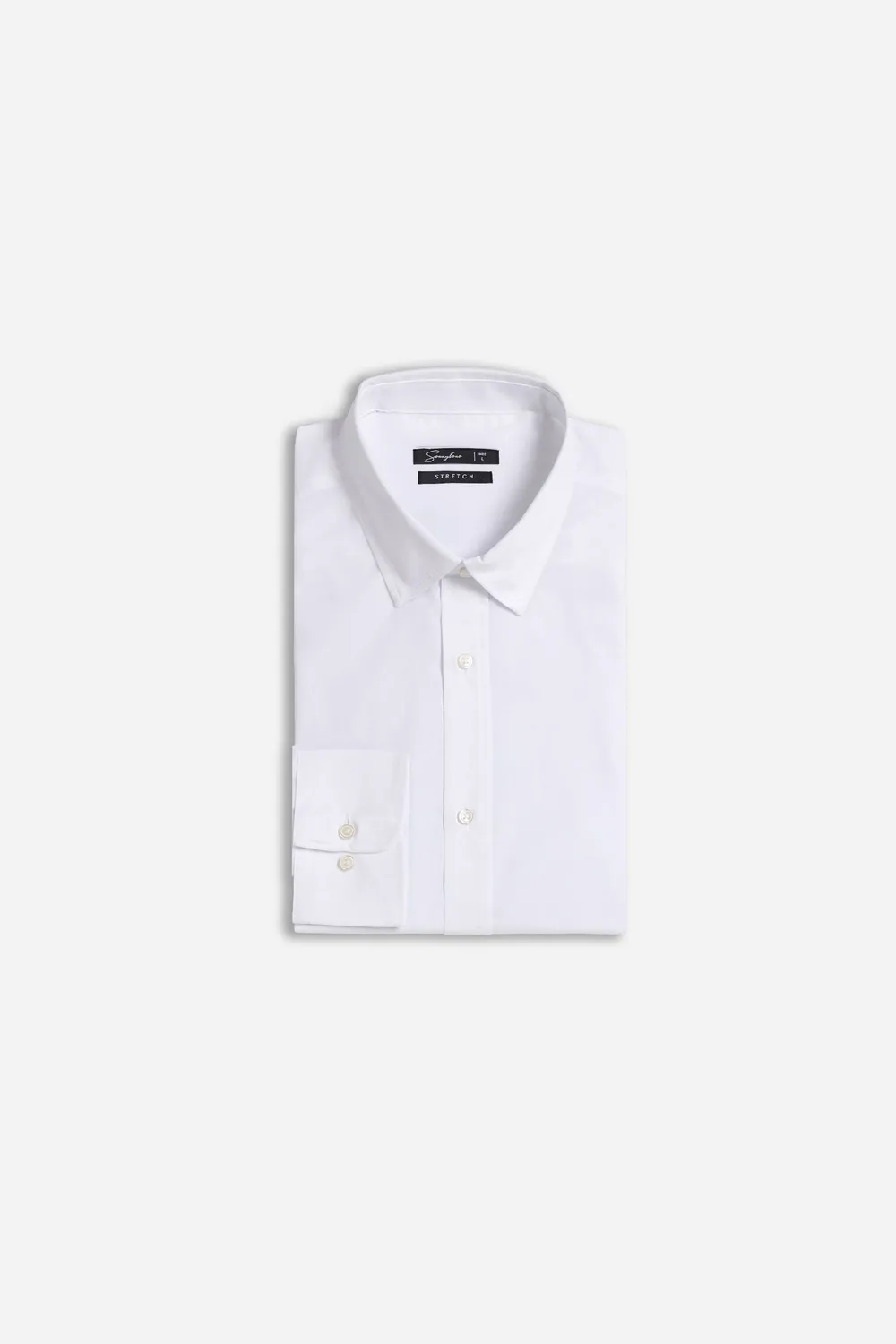 Sonny Bono camicia basic stretch bianco cotone elastan