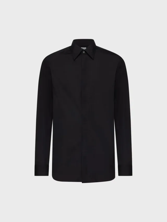 Caruso Camicia Slim in Cotone Nera