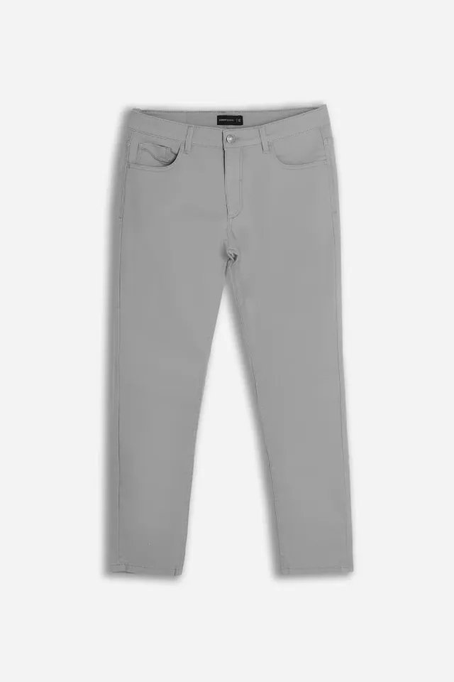 Sonny Bono Pantalone 5 Tasche Basic Gabardina Grigio Medio