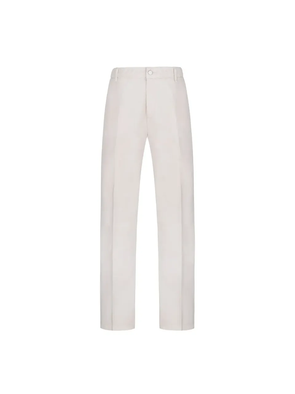 Paoloni Pantalone Chino Twill Beige Cotone Lino