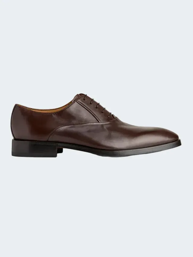 Sand F811 scarpe oxford uomo pelle marrone scuro