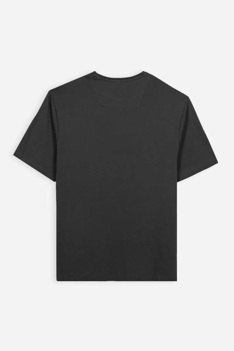 Sonny Bono t-shirt girocollo con taschino nero