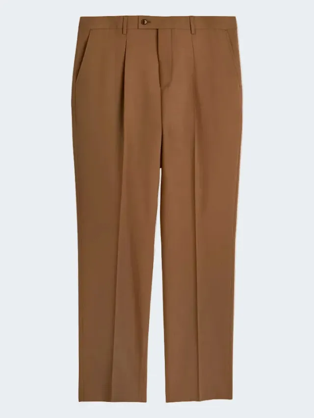 Sand 1101 4-Flex Mark pantalone lana camel scuro