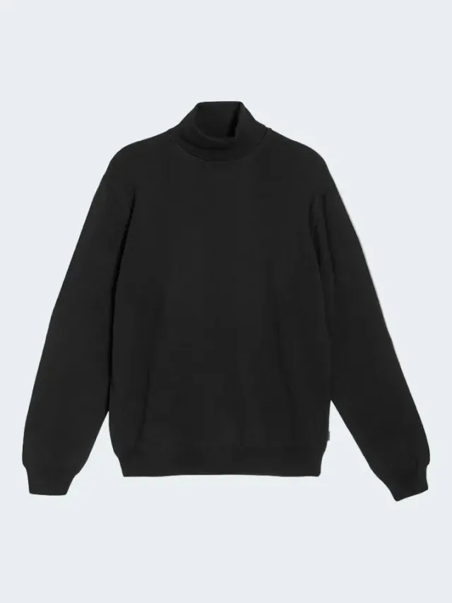 Sand Menswear Merino Id maglione dolcevita nero ebano