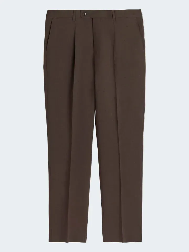 Sand Menswear Mark N pantalone lana 4-flex marrone