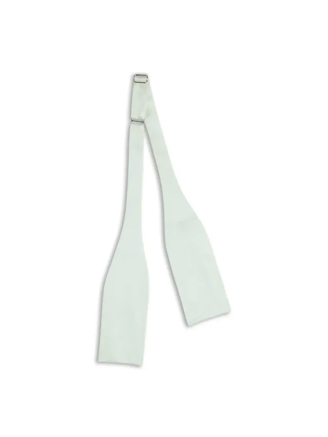 Caruso Manon papillon raso seta bianco latte annodare