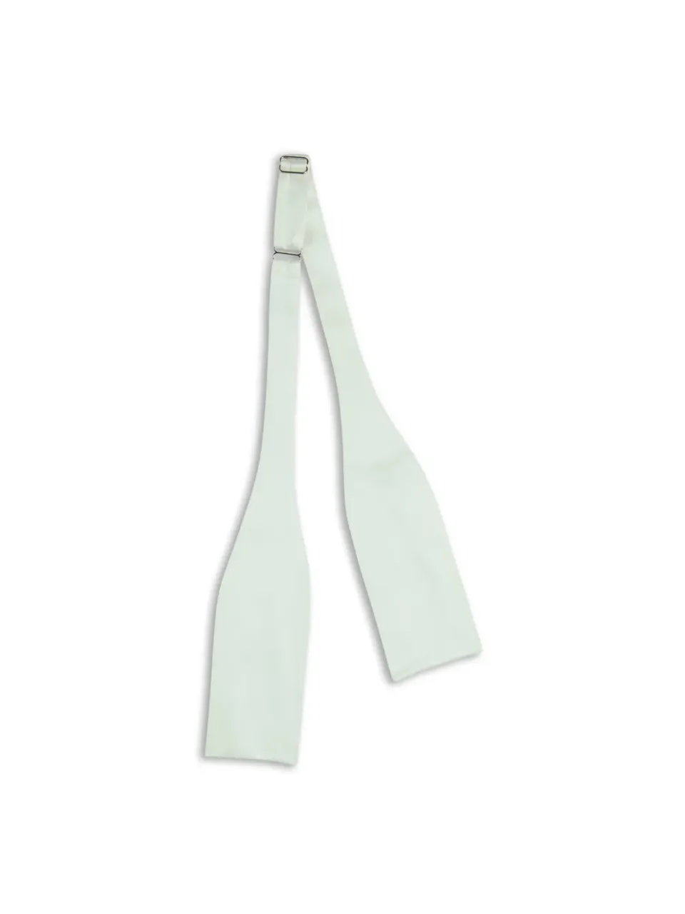 Caruso Manon papillon raso seta bianco latte annodare