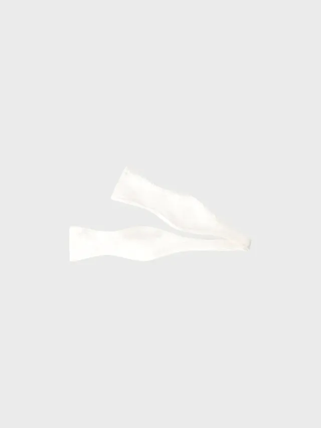 Caruso Manon papillon seta bianco da annodare