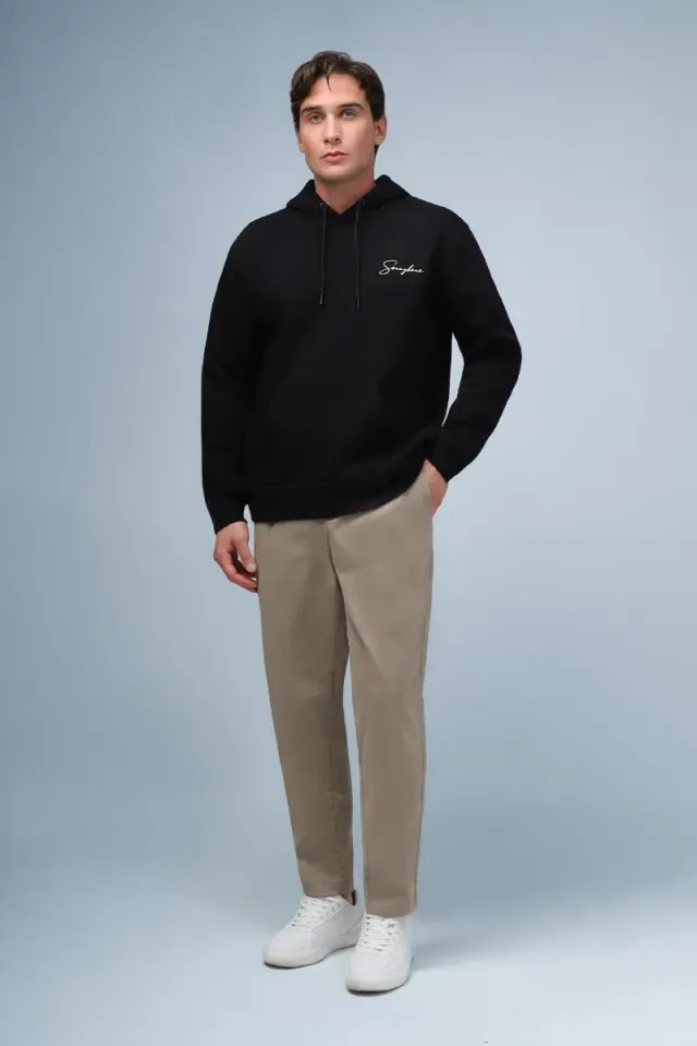 Sonny Bono Felpa Comfort Fit Cappuccio Nero Stampa