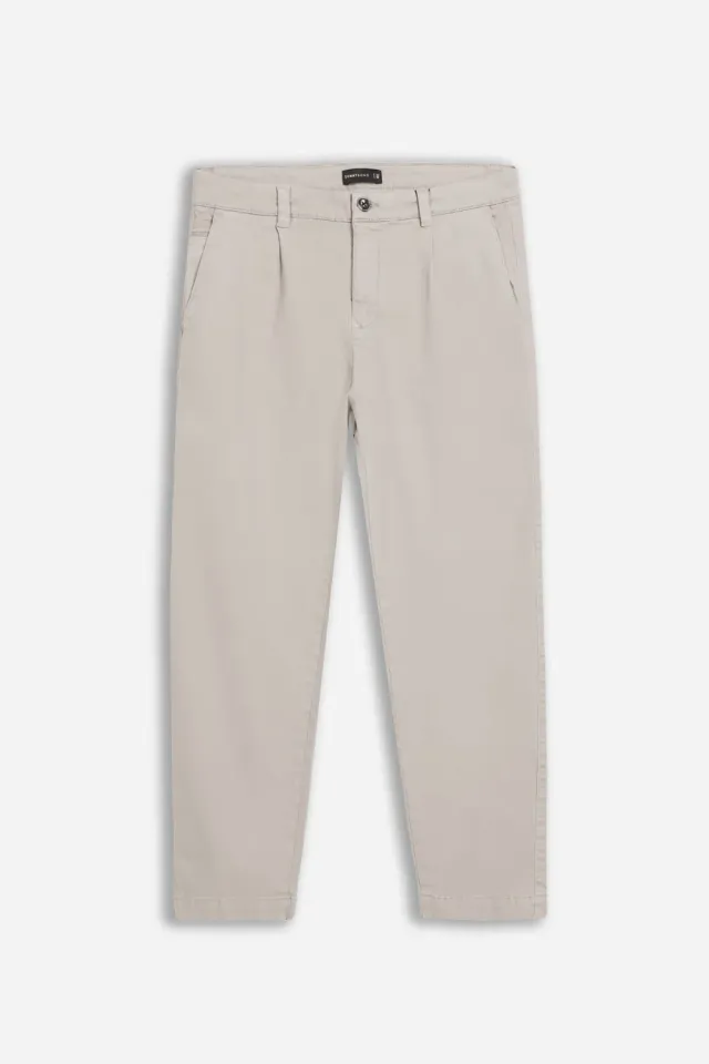 Sonny Bono Chino con Pences Pantalone Grigio Chiaro