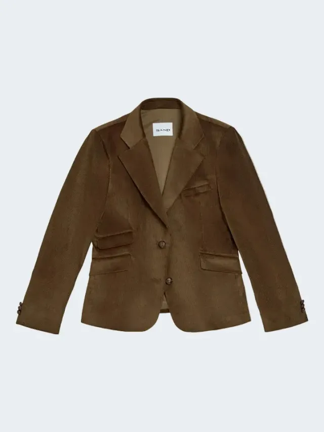 Sand Menswear 2590 Remi blazer velluto marrone revers