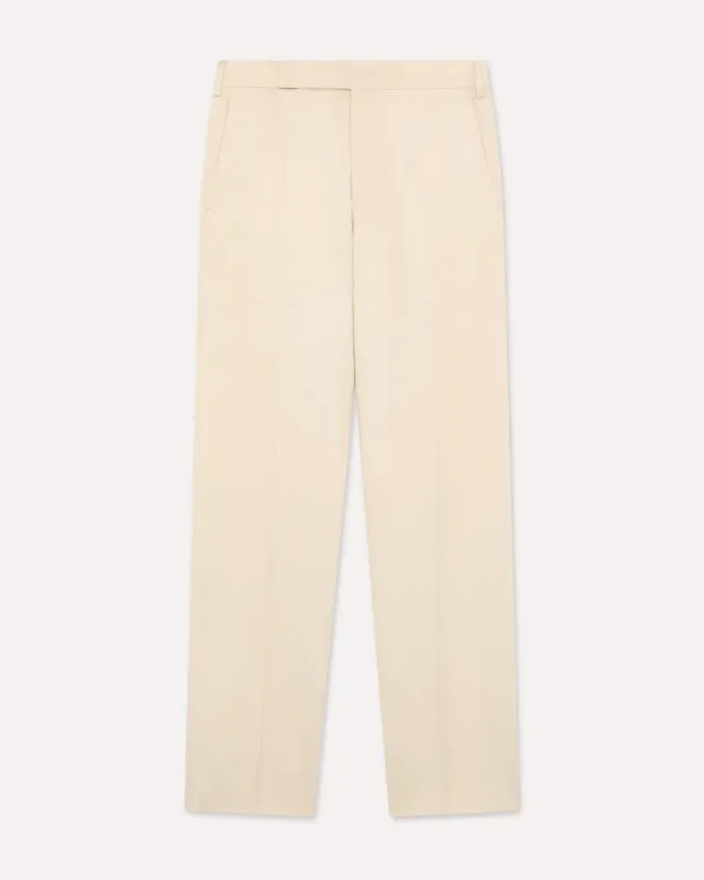 Lardini Pantalone Beige EcoVero Viscosa Seta Senza Pieghe
