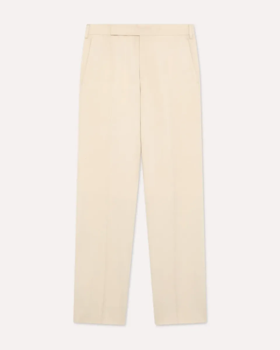 Lardini Pantalone Beige EcoVero Viscosa Seta Senza Pieghe