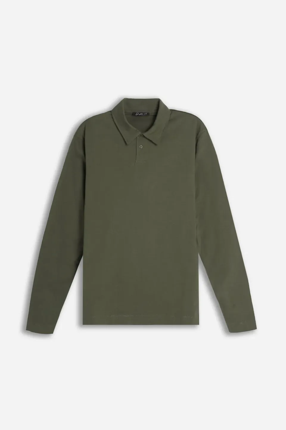 Sonny Bono polo manica lunga verde militare 100% cotone