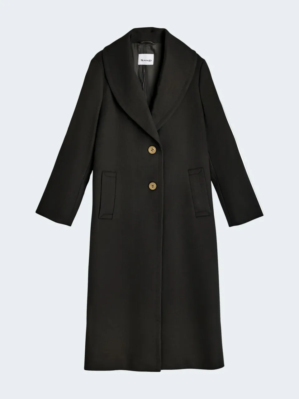Sand Menswear Cappotto Cashmere W Clareta Lungo Nero Ebano