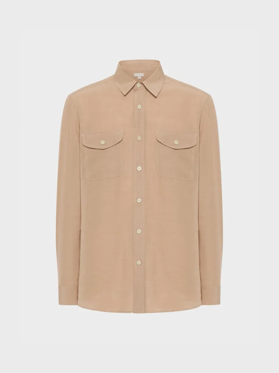 Caruso Butterfly camicia in tencel rosa antico