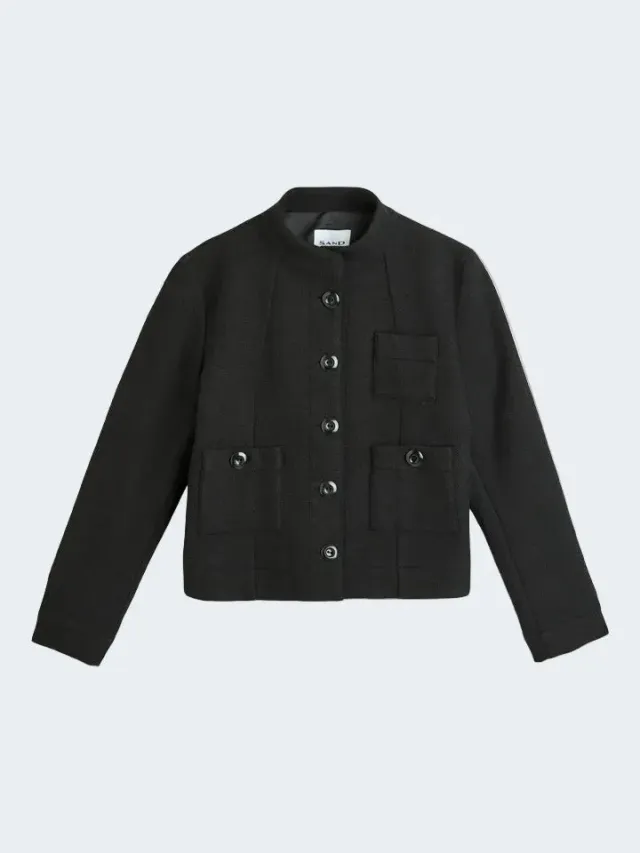 Sand Menswear Chili giacca nera boucle elasticizzata