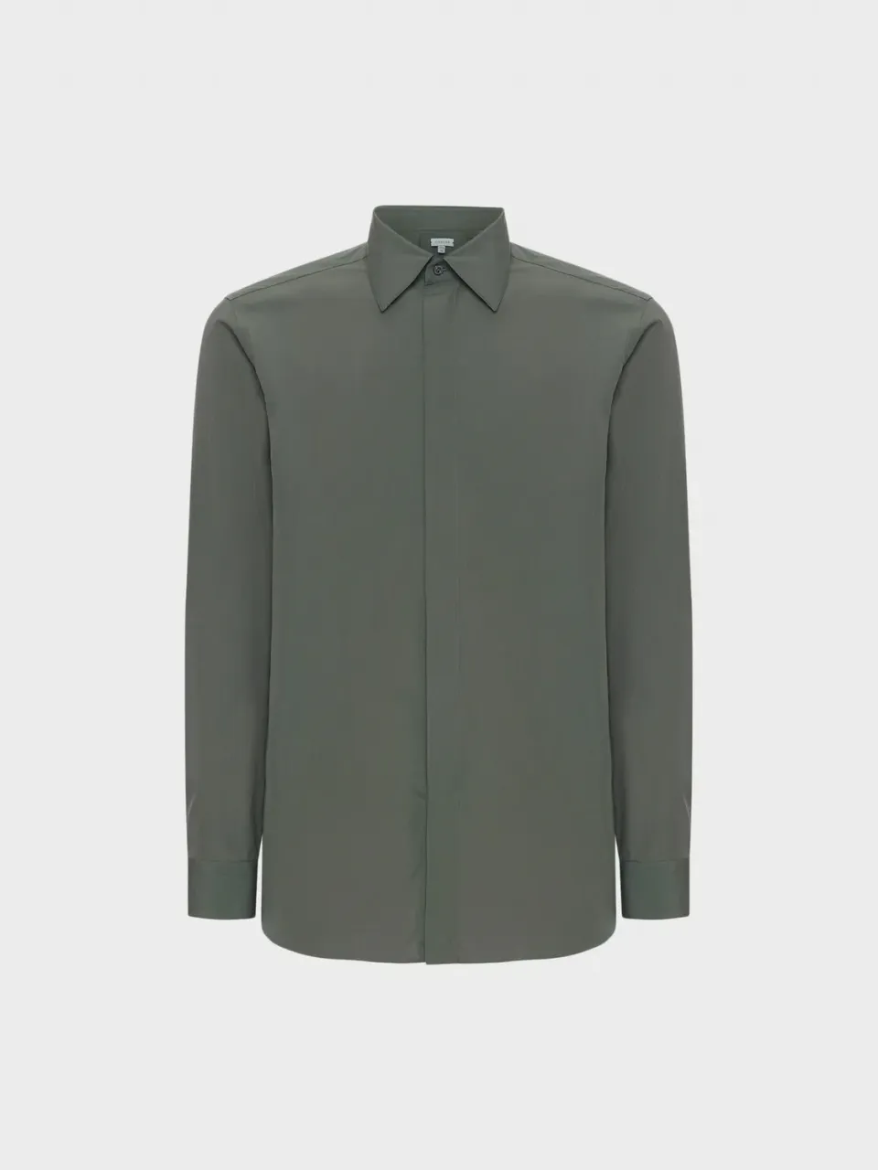 Caruso Butterfly camicia slim cotone verde salvia