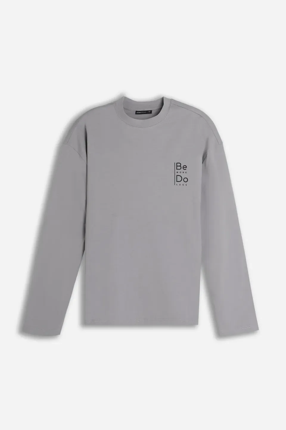 Sonny Bono t-shirt manica lunga stampata grigio medio