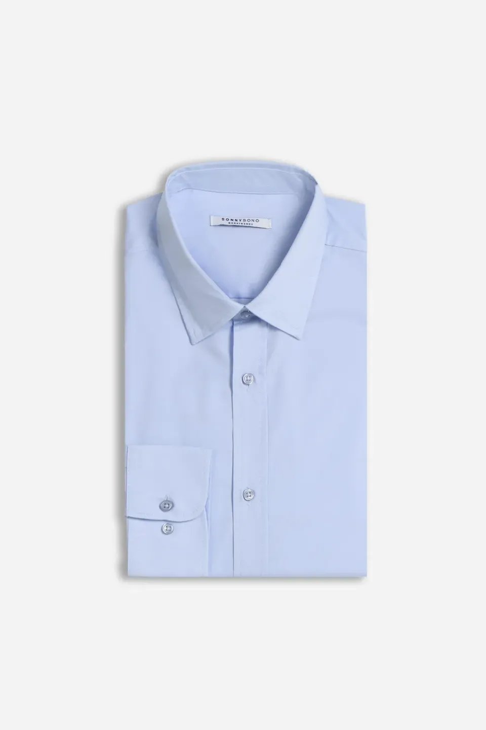 Sonny Bono Basic Camicia Collo Italiano Azzurro