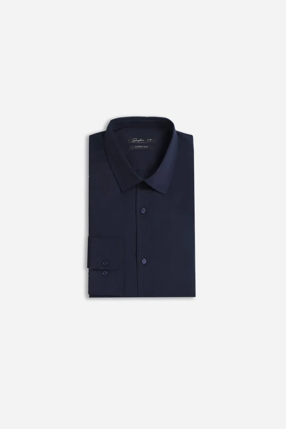 Sonny Bono Basic Stretch Camicia Blu Cotone Elasticizzato
