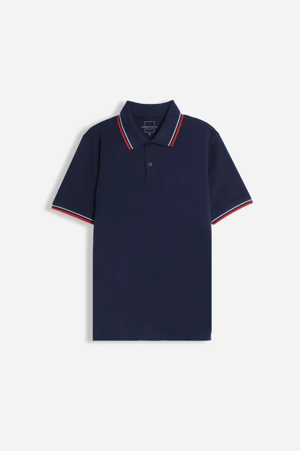 Sonny Bono Basic polo piquet blu casual sportiva