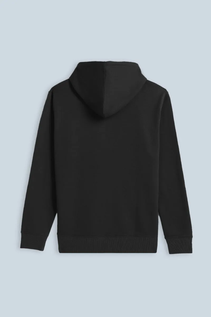 Sonny Bono Felpa Zip Cappuccio Nero Urban