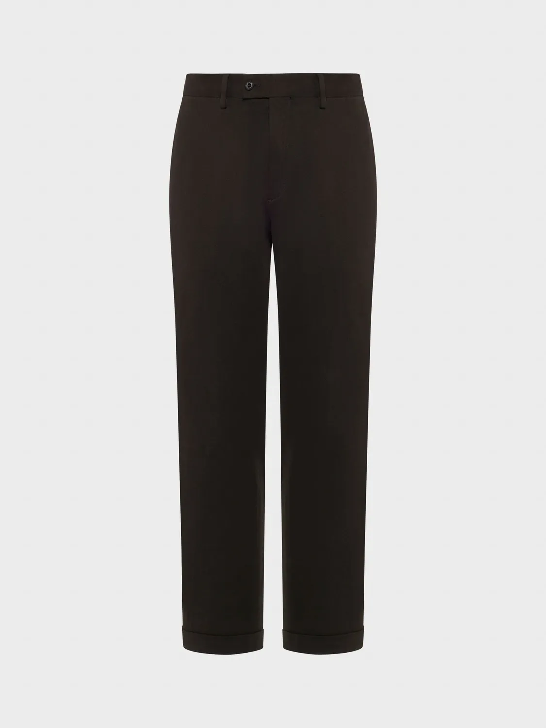 Caruso pantalone cotone stretch marrone uomo gabardine