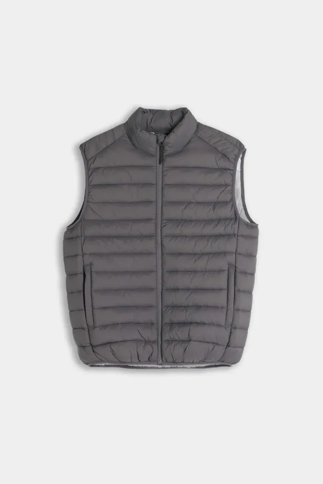 Sonny Bono Gilet trapuntato grigio scuro poliammide