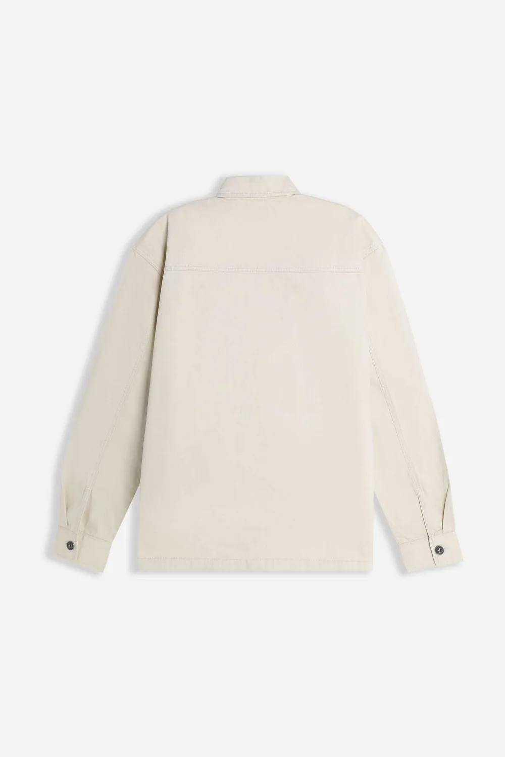 Sonny Bono Overshirt Uomo Beige Chiaro Cotone Tasche