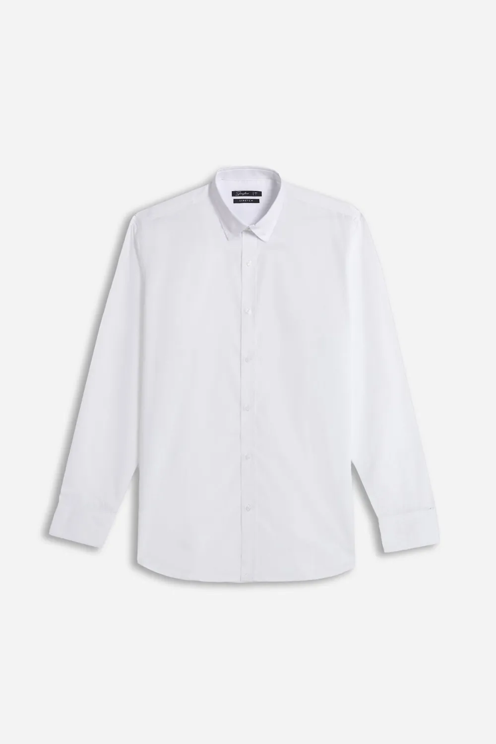 Sonny Bono camicia basic stretch bianco cotone elastan