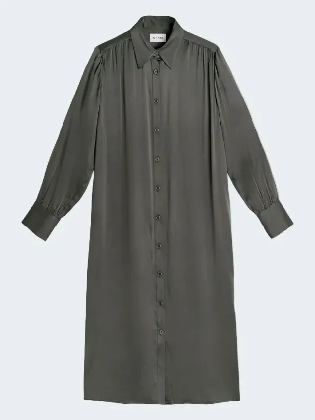 Sand Menswear 3176 Asia chemisier seta grigio grafite