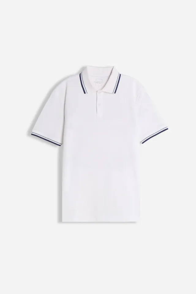 Sonny Bono piquet polo basic bianco