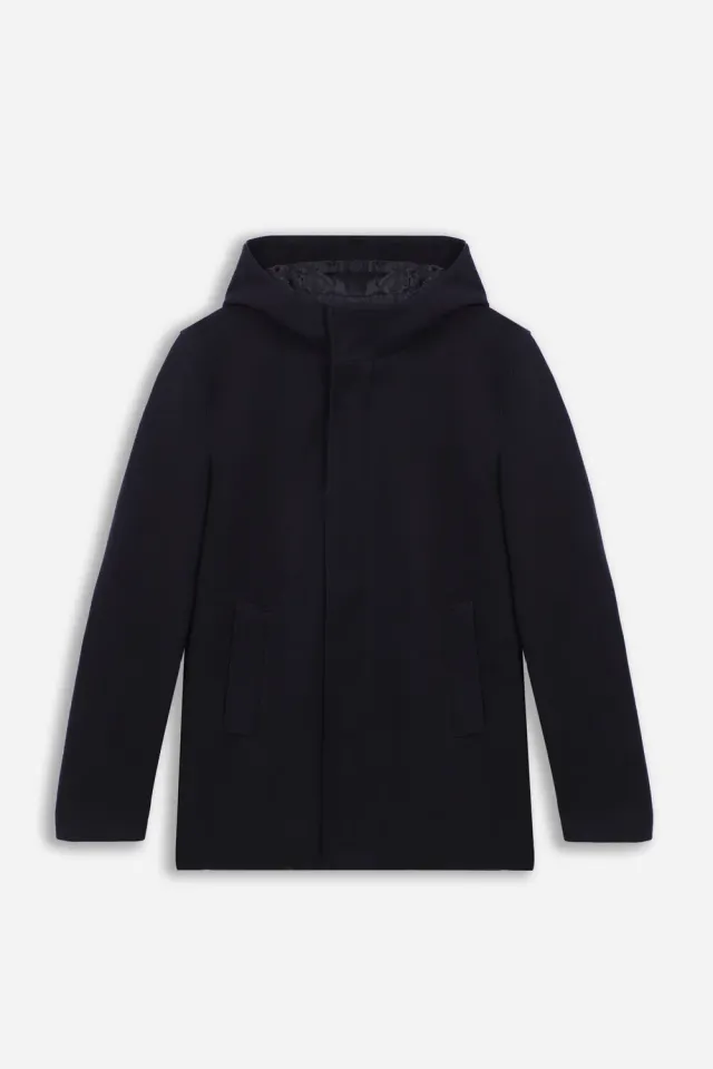 Sonny Bono Cappotto Uomo Bleu con Cappuccio Invernale