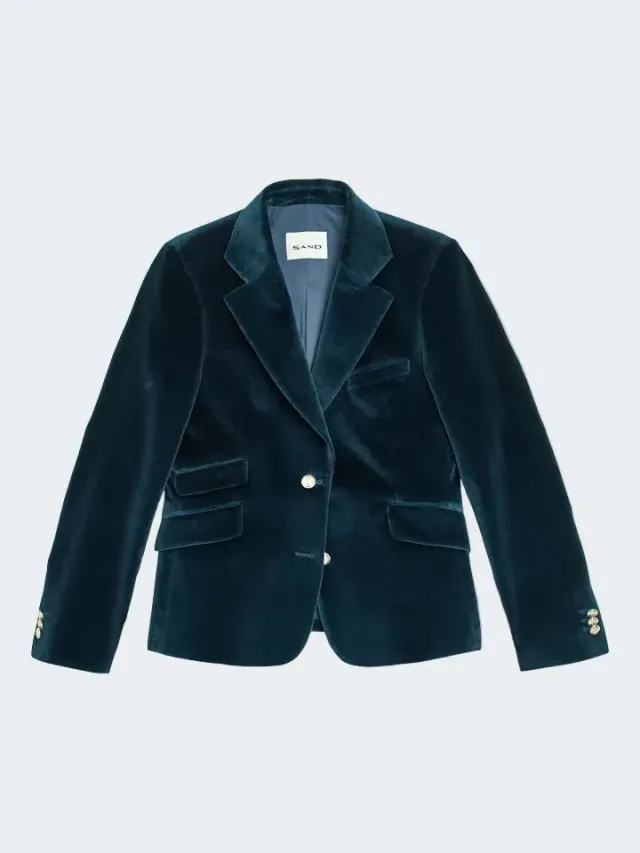 Sand Menswear Remi B blazer velluto blu navy
