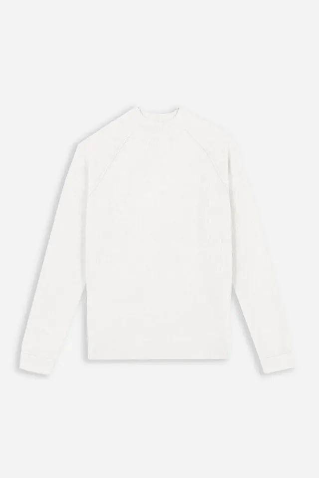 Sonny Bono maglia mezzo collo costine panna sottogiacca