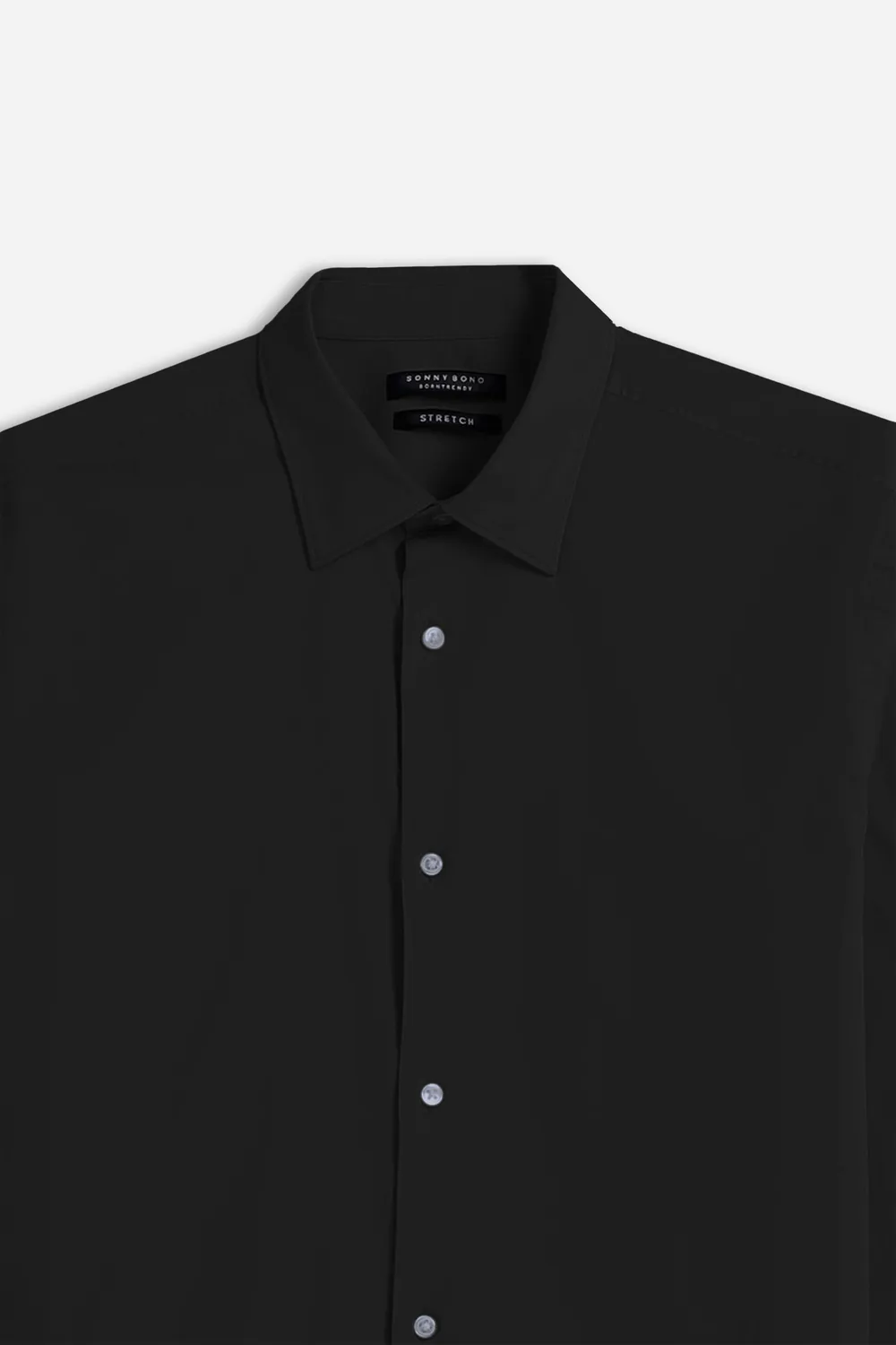 Sonny Bono Camicia Stretch Basic Nero Ufficio