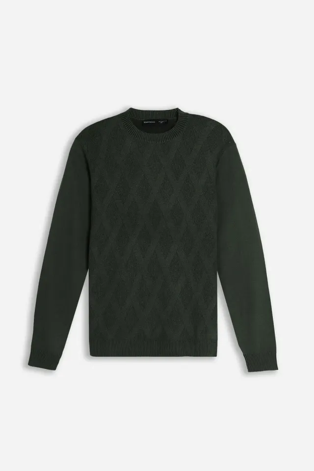 Sonny Bono maglia girocollo strutturata vanisé verde