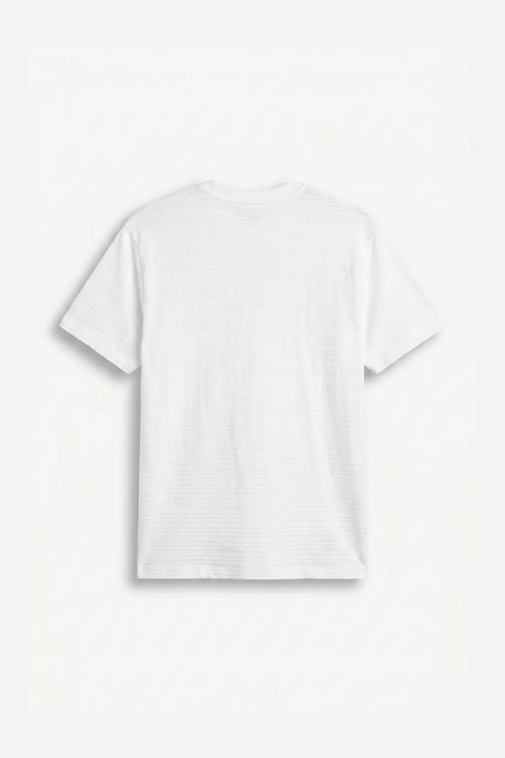 Sonny Bono T-Shirt Trama Rilievo Taschino Bianco Cotone