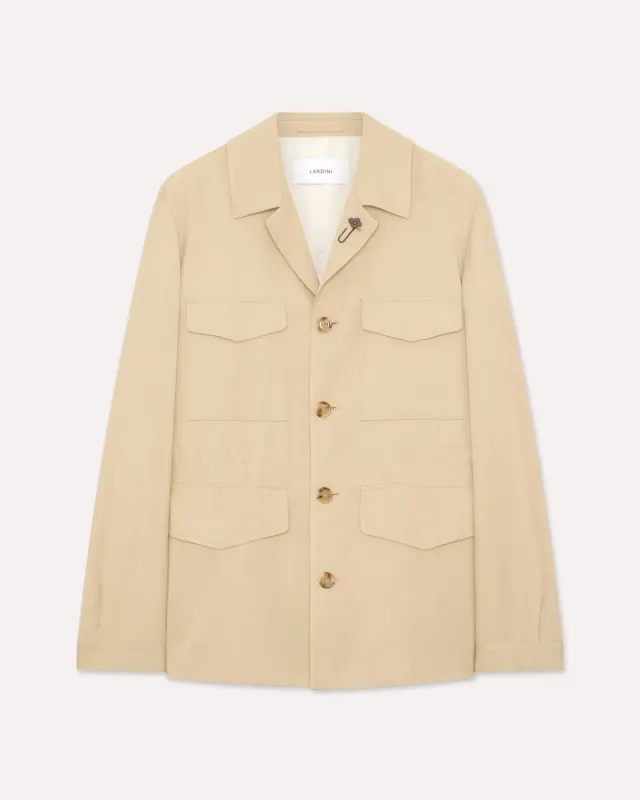 Lardini field jacket cammello EcoVero viscosa 5 bottoni
