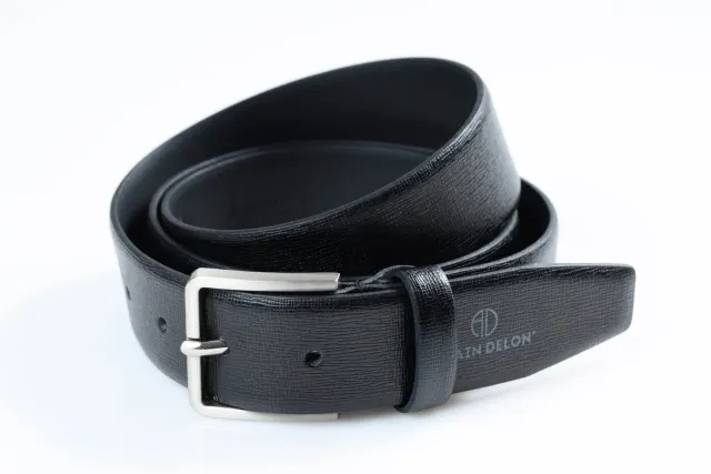 Alain Delon Cintura in Pelle Uomo 110 cm Fibbia Classica