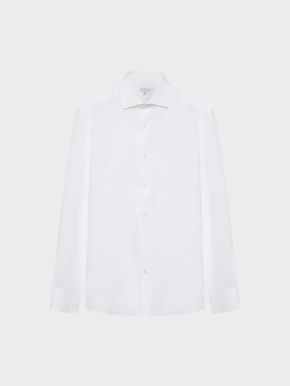 Caruso Butterfly camicia slim bianca lino