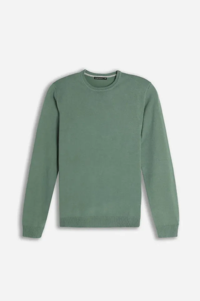 Sonny Bono Maglia Girocollo Basic salvia manica lunga