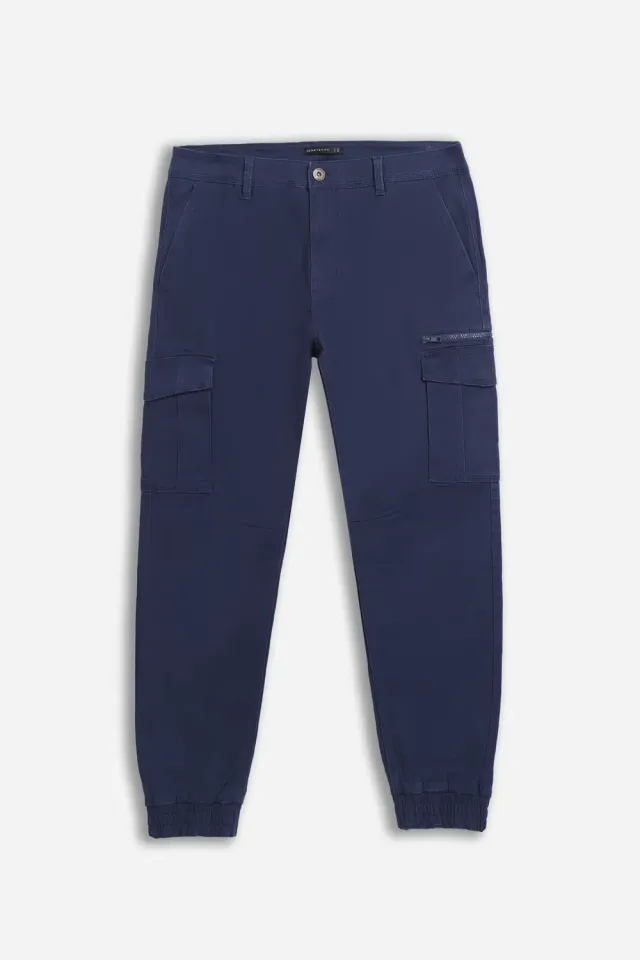 Sonny Bono Cargo Basic Indaco pantalone cotone